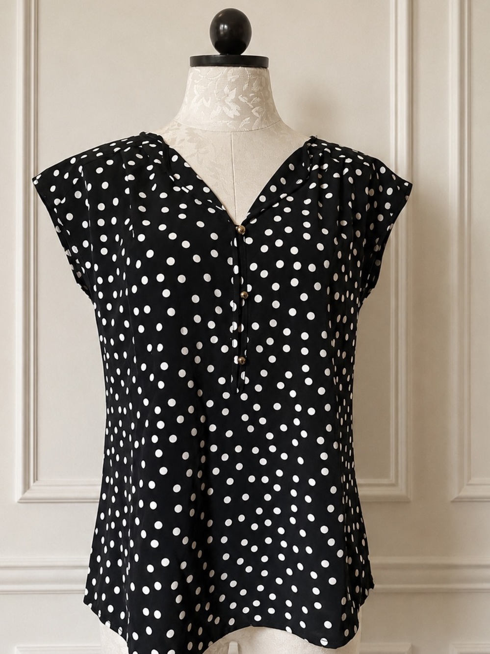 The Limited Black Polka Dot Blouse